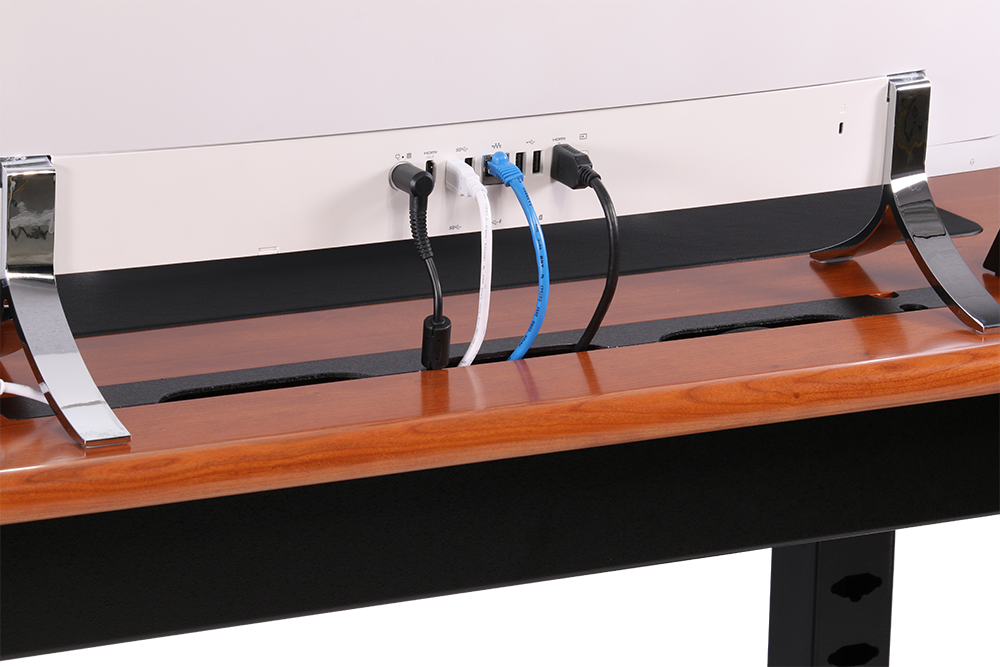 Cable management in desk