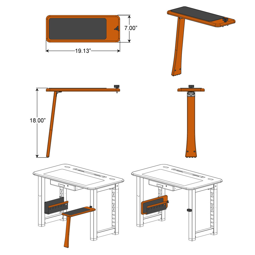 Loft Desk Companion Seat Dimensions