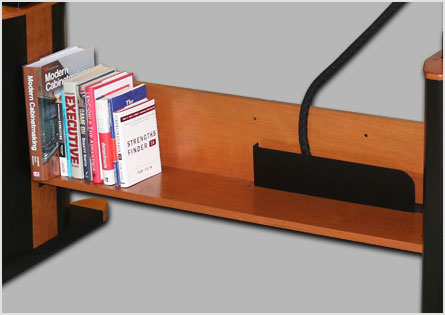 lower desk shelf