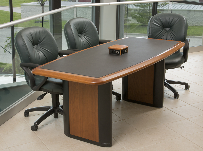 Power and Data Connected Conference Table for Six