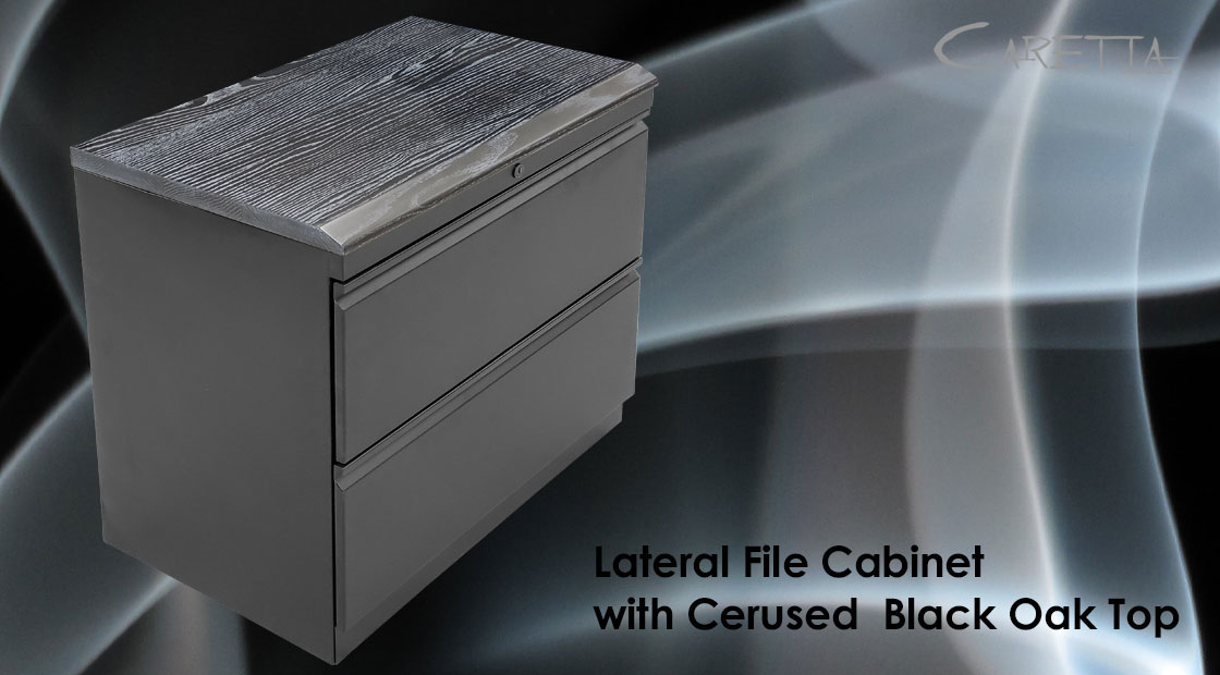 Black File Cabinet Table