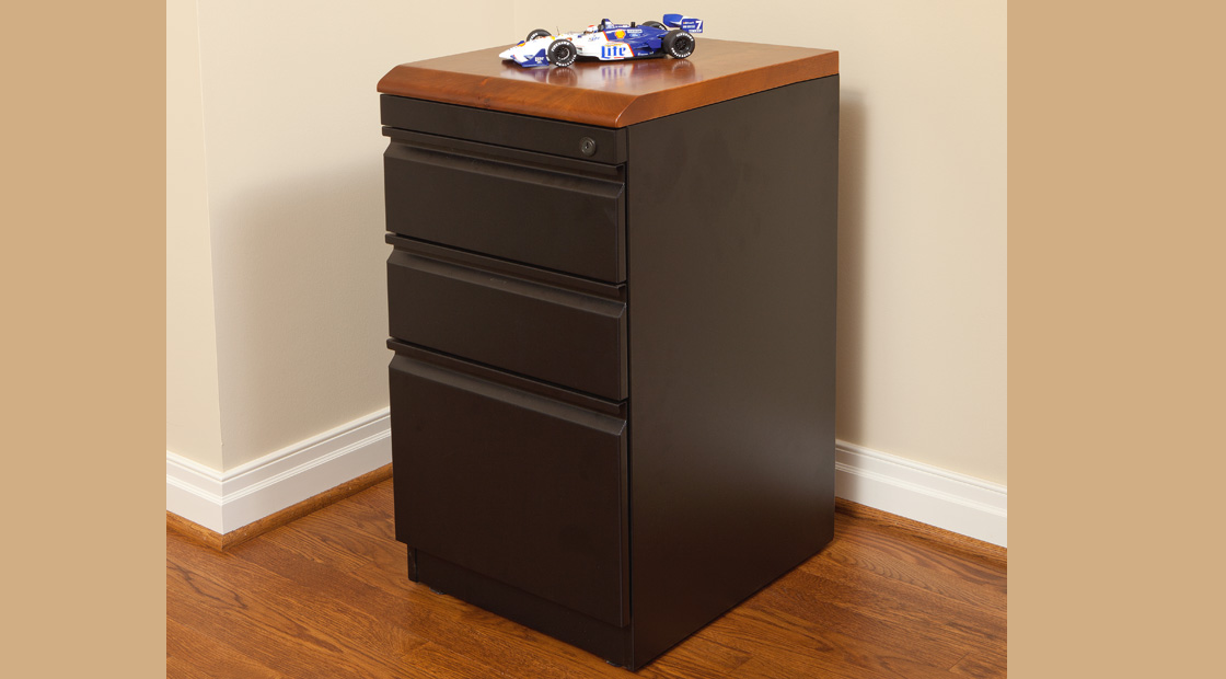 File cabinets with premium wood tops