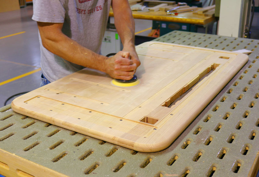 Sanding on a Loft Desk Top