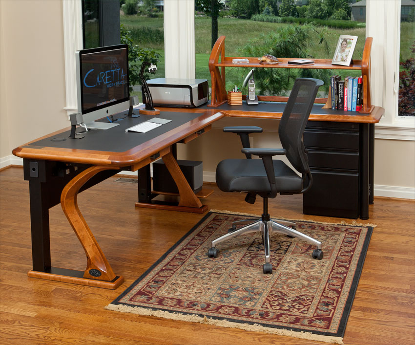 Modern Urban Computer Desk Petite, L Shaped Right - Caretta Workspace