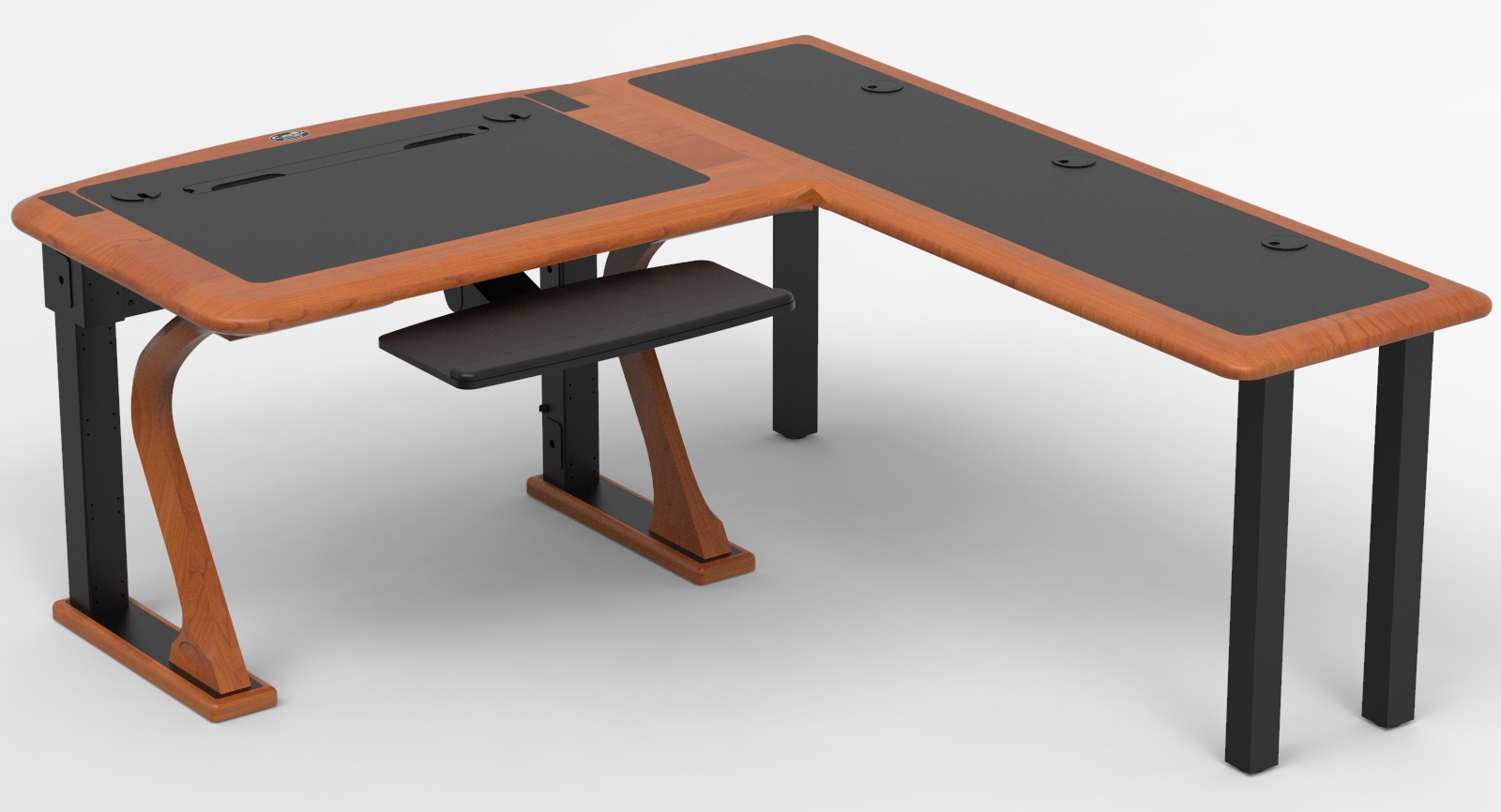L shaped outlet art desk