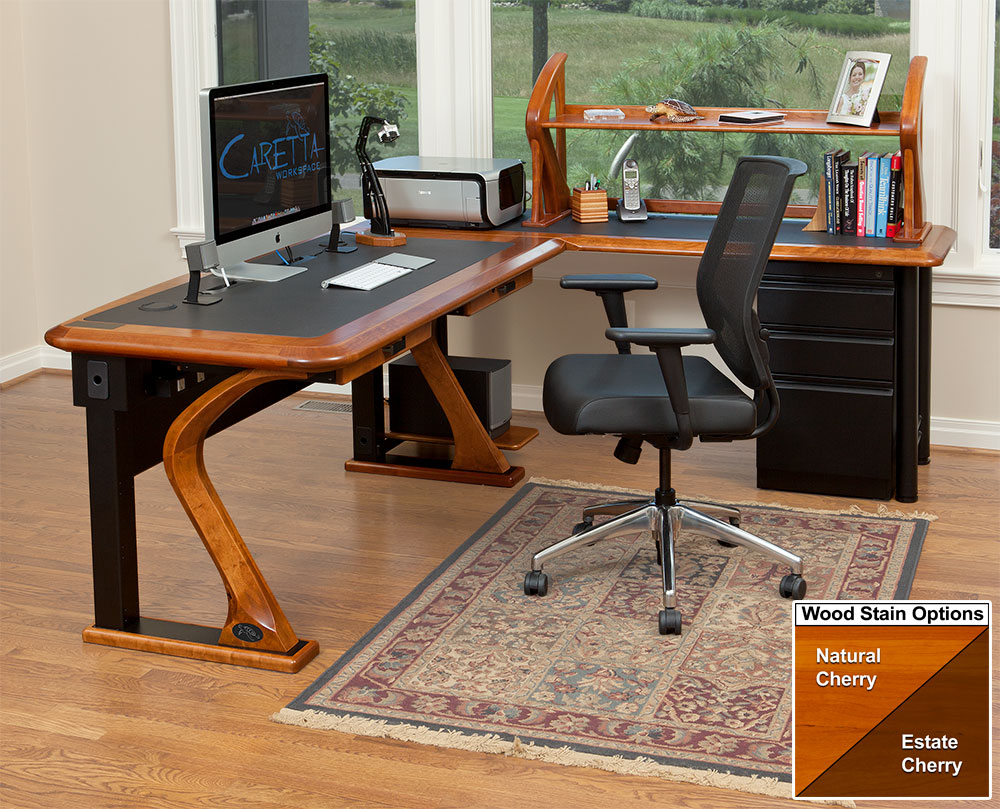 Modern Urban Computer Desk Petite, L Shaped Right - Caretta Workspace