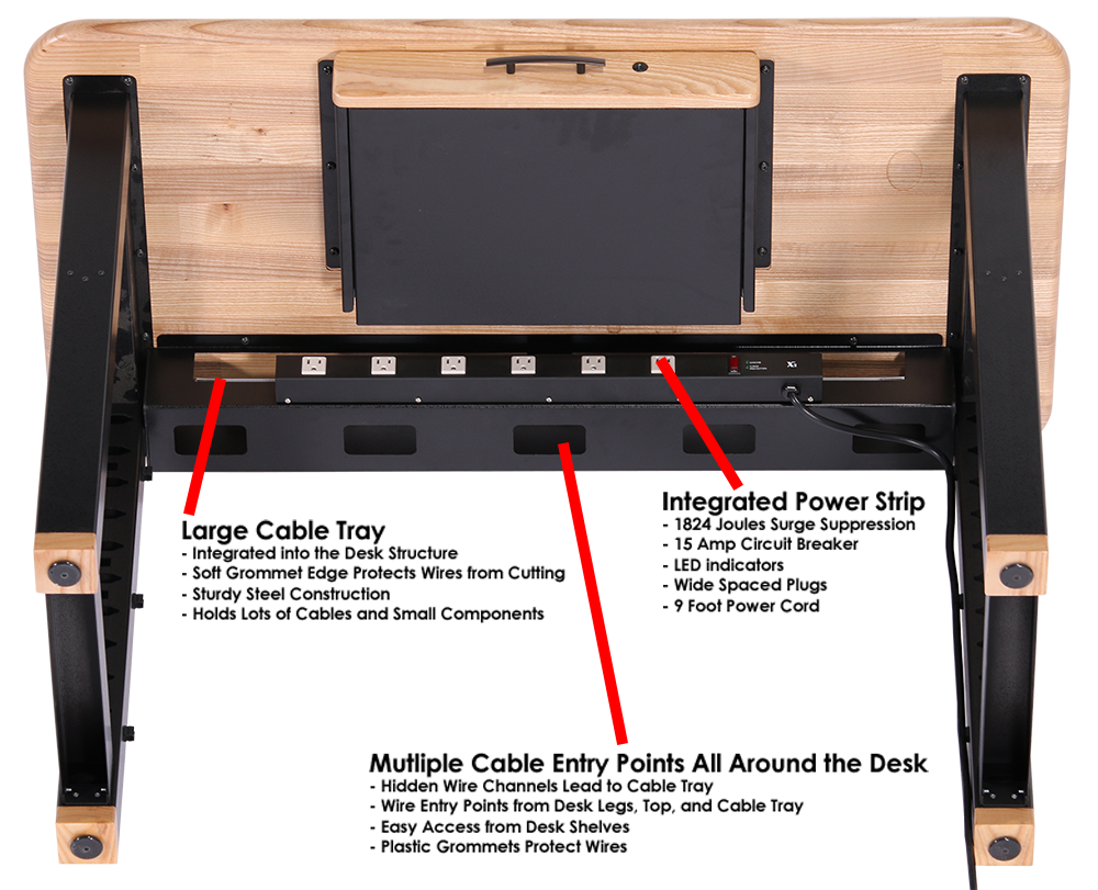 cable management desk