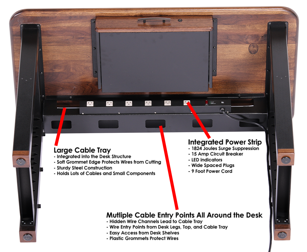 Desk Cable Management - Route Cables and Keep Them Hidden 