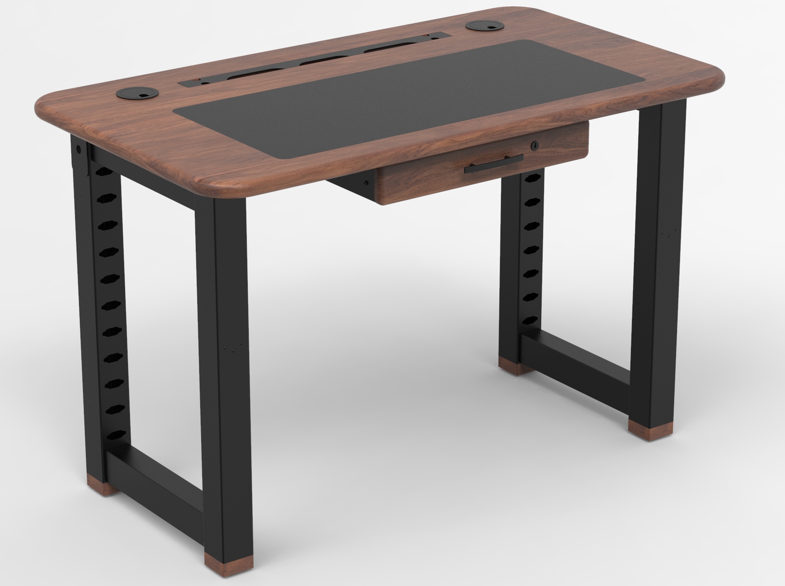 Walnut and black hot sale desk