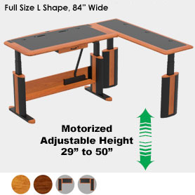 Modern Urban Computer Desk Petite, L Shaped Right - Caretta Workspace