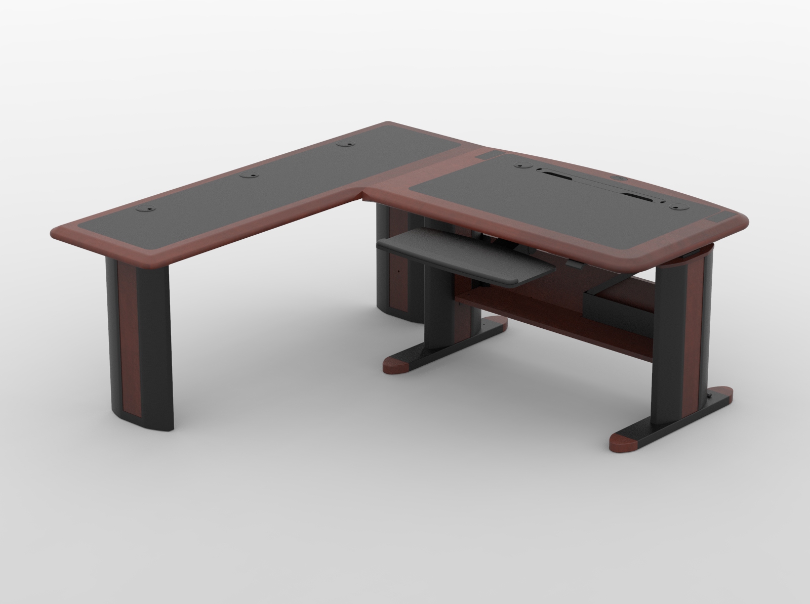 Wellston Executive Sit Stand Desk L Shaped Standard Size Caretta Workspace