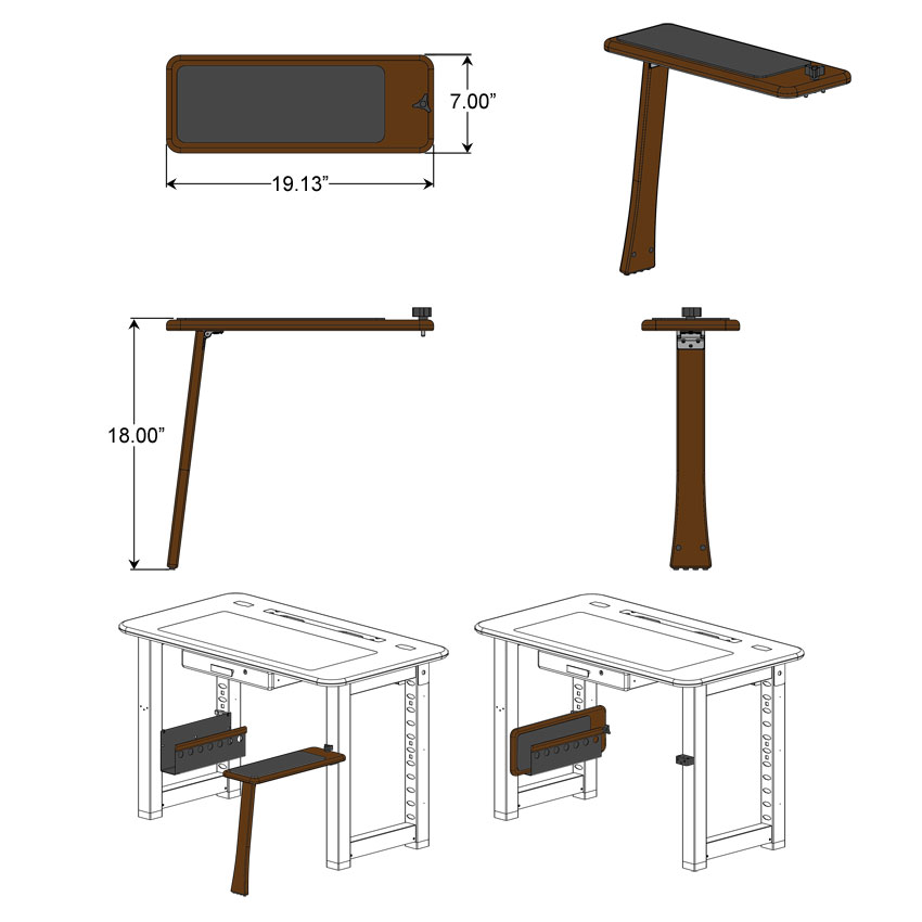 Loft Desk Companion Seat Dimensions