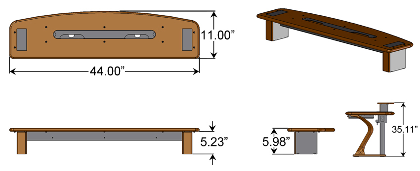 Desktop Riser Shelf 1 Dimesnions