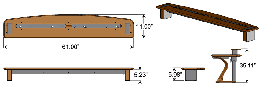 Desktop Riser Shelf 2 Dimensions