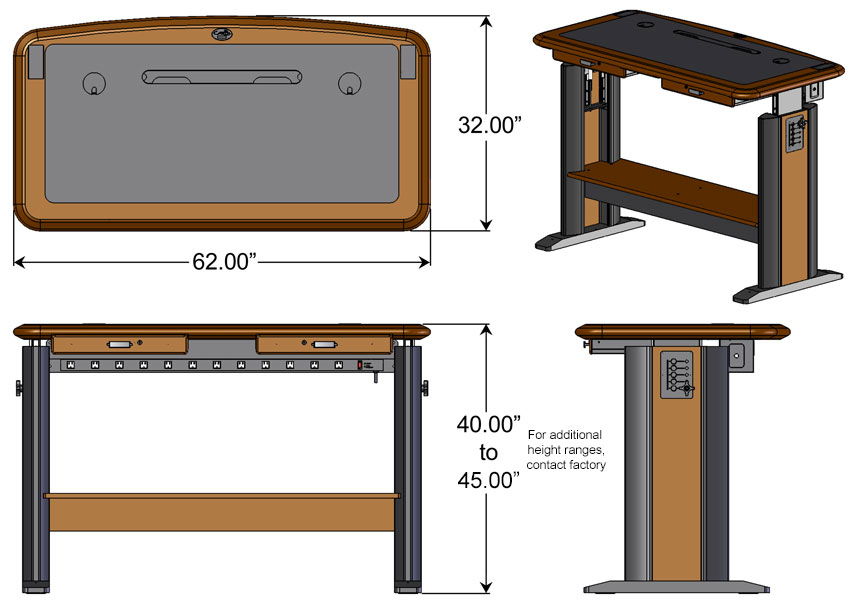 Standing Computer Desk Full Caretta Workspace