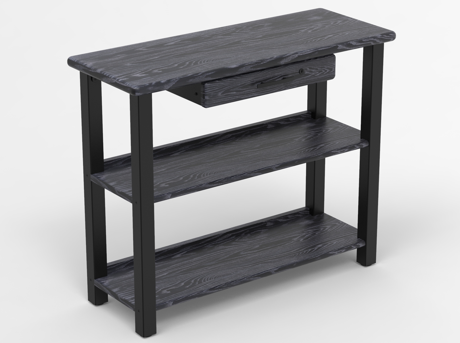 Bookshelf Table, Cerused Black Oak - Caretta Workspace