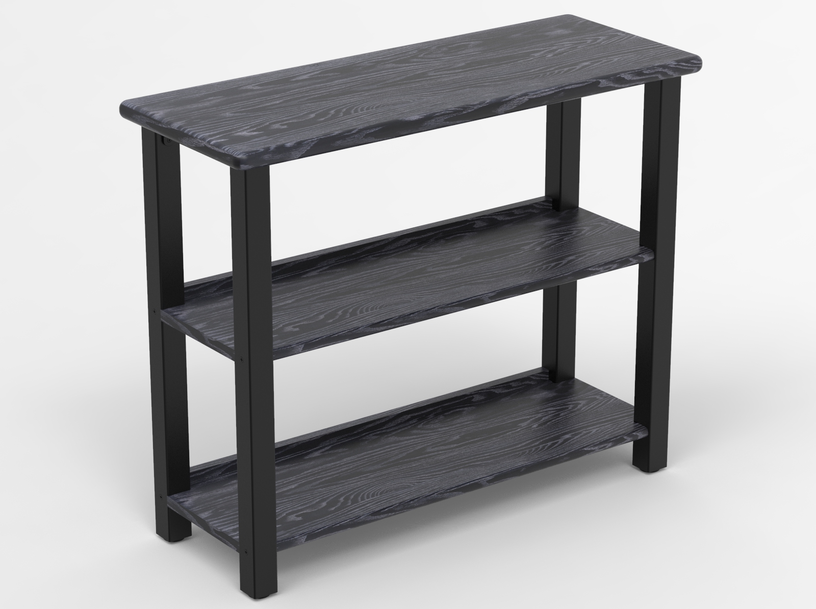 Bookshelf Table, Cerused Black Oak