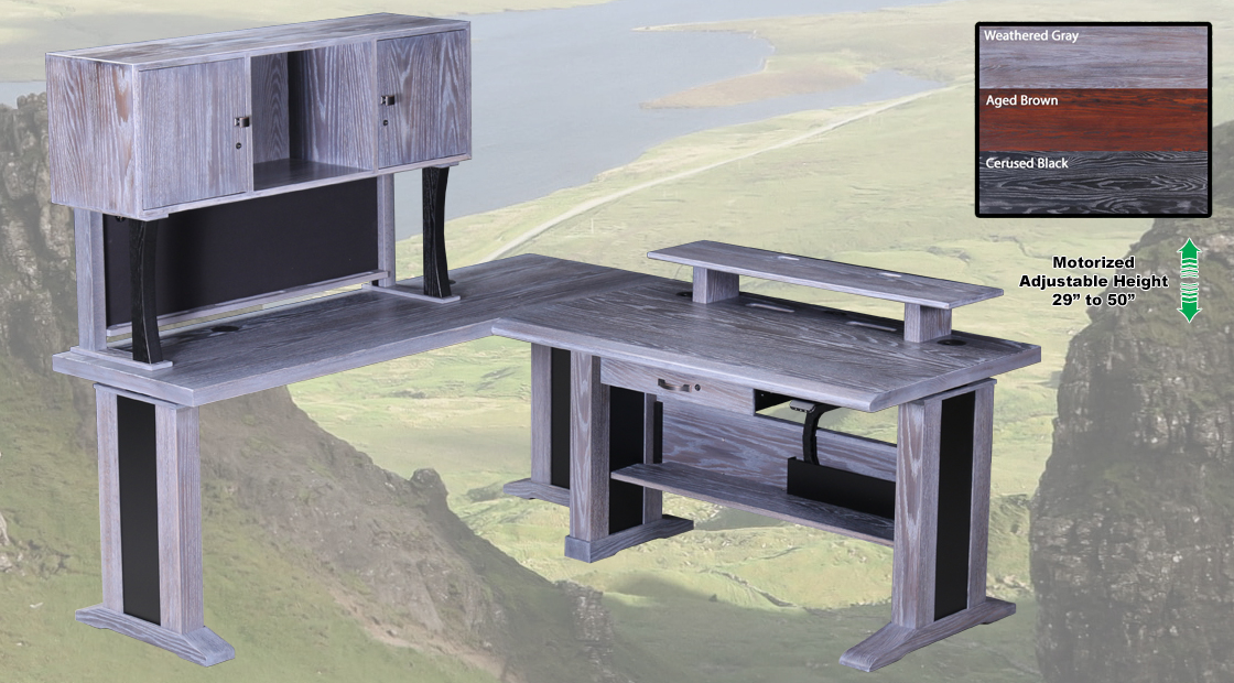 Motorized shop l desk