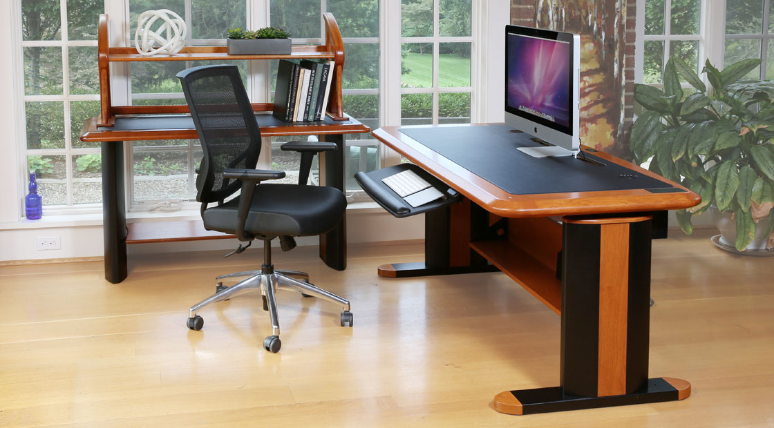 Modern Urban Computer Desk Petite, L Shaped Right - Caretta Workspace